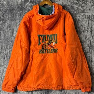 Vintage GAP FAMU Rattlers‎ Anorak Jacket Large Orange Pullover Y2K 90s